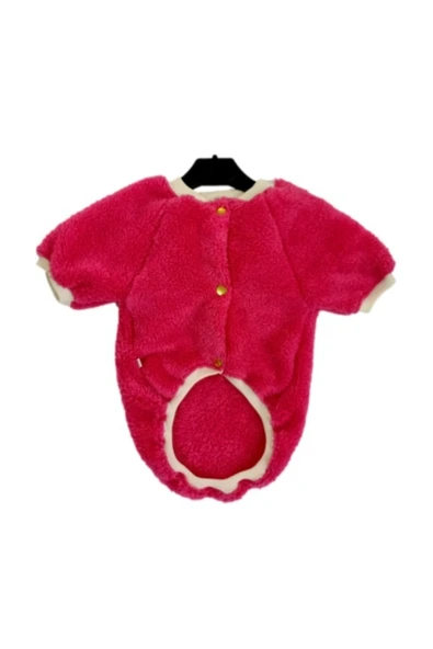 Gobo Welsoft Kışlık Çıtçıtlı Pembe Kedi Köpek Kıyafeti Elbisesi xlarge/xl/beden 4 ürün görseli 1