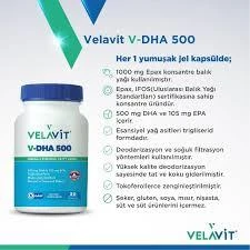 Velavit V-DHA 500 mg 30 Kapsül - Resim 3