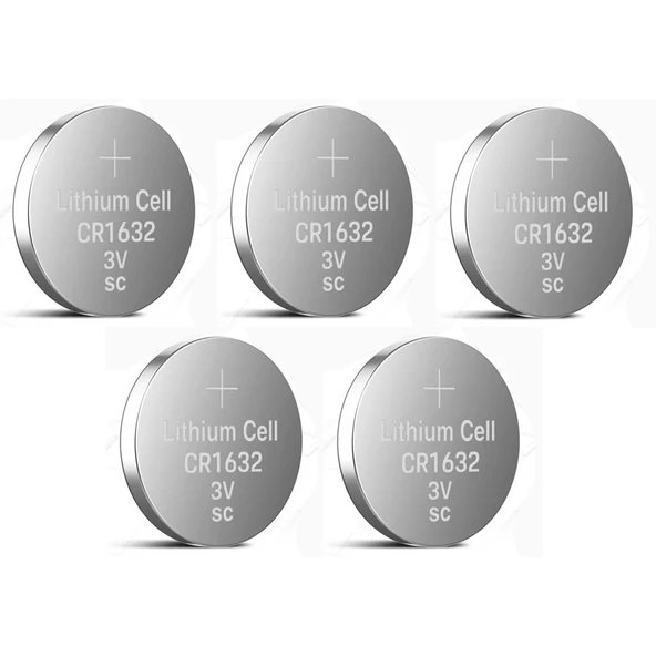 Yuma CR1632 Süper Lityum 3V 5’li Kart Düğme Pil ürün görseli 1