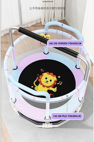 150CM Trambolin – Fileli Büyük Boy Spor Trambolini - Resim 4