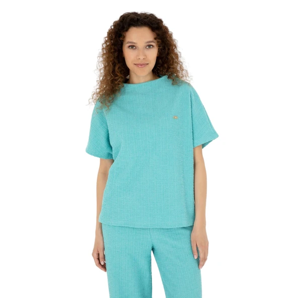 Kadın Bisiklet Yaka T-shirt - 8