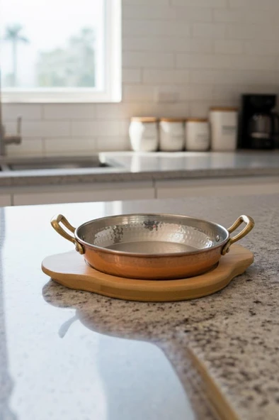 Bambum Pade - Yuvarlak Sahan 12 cm Bambu Altlık - Resim 2