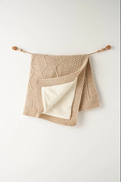 Bebek Triko Battaniye  85x100 cm Knitted Blanket AC26345 ürün görseli