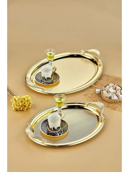 Cooker CKR3165 Gold Oval Metal Tepsi Seti 2'li ürün görseli