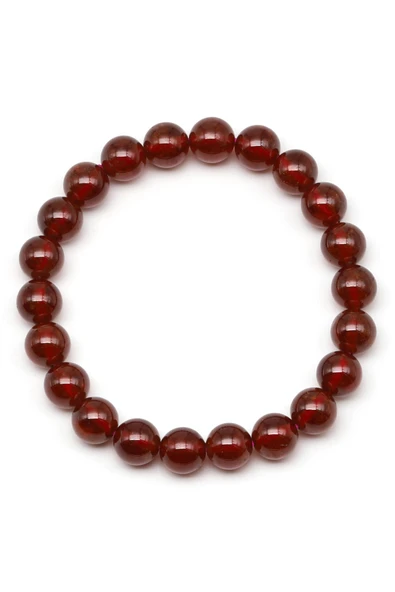 Garnet Doğal Taş Bileklik 8 mm Küre Kesim - Resim 2