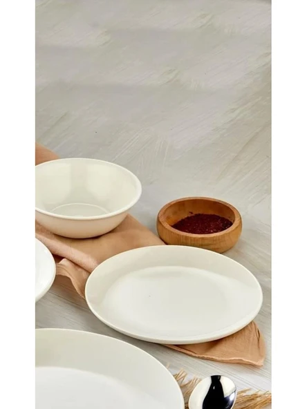 Cooker CKR4228 Beyaz Porselen Pasta Tabağı 19 cm 6'lı ürün görseli 1