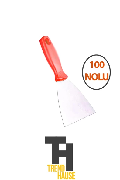 Spatula Paslanmaz Çelik 100 No'lu Plastik Saplı Çok Amaçlı - Resim 2