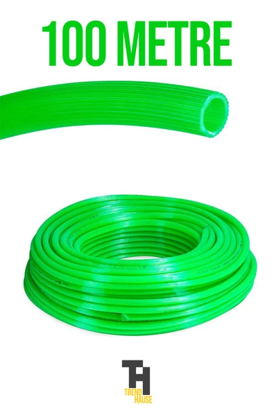 1/2 Silikonlu Dayanıklı Bahçe Hortumu (100 Metre) Yeşil