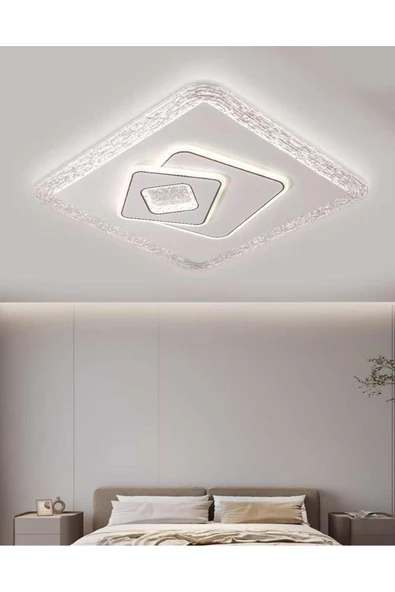 A015-K PLAFONYER LED AVİZE 3 Renk Işık Modlu (Beyaz / Sarı / Gün Işığı) ürün görseli