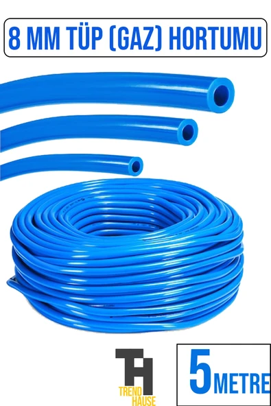 8 mm Tüp Hortumu – Yüksek Kaliteli Esnek Bağlantı Hortumu 5 MT MAVİ