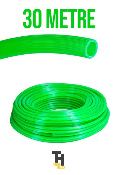 1/2 Silikonlu Dayanıklı Bahçe Hortumu (30 Metre) Yeşil ürün görseli 1