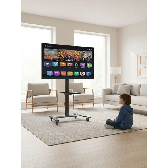 Raflı Modüler LCD Tv / Monitör Sehpası 43” – 75” - 6