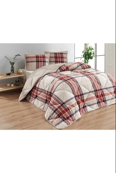 Merinos Comforter Çitf Kişilik Yorgan Seti - Anna Mavi