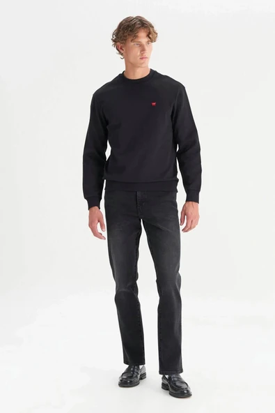 Wrangler Erkek Patch Logo Erkek Sweatshirt W2520255001 - Resim 2