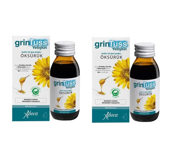 GrinTuss Yetişkin Öksürük Şurubu 128 Gr - 2 ADET ürün görseli 1