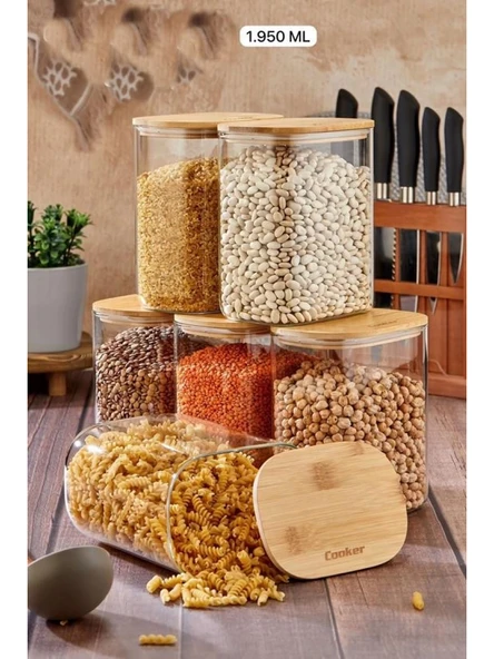 Cooker Borosilikat Oval Kavanoz 16.5 cm ürün görseli 1