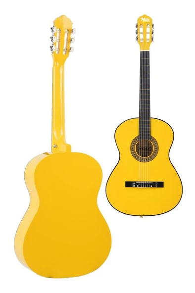 Midex CG-270YLW Sarı Renk Klasik Gitar 4/4 Yetişkin Boy Sap Ayarlı Full Set - Resim 2