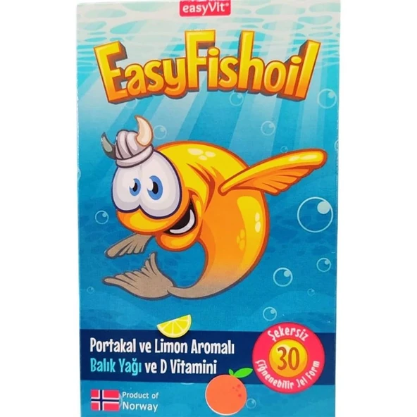 Easy Fishoil Omega3 ve Vitamin D Balık Yağı Çiğnenebilir 30 Jel ürün görseli
