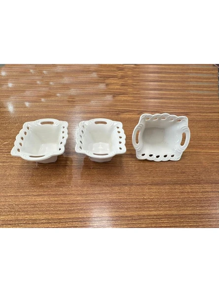 Cooker Dikdörtgen Model Porselen Reçellik 3'lü ürün görseli