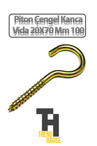 Piton Çengel Kanca Vida 20X70 Mm 100 Adet