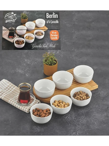 Cooker Porselen Çerezlik 10 cm 6'lı ürün görseli
