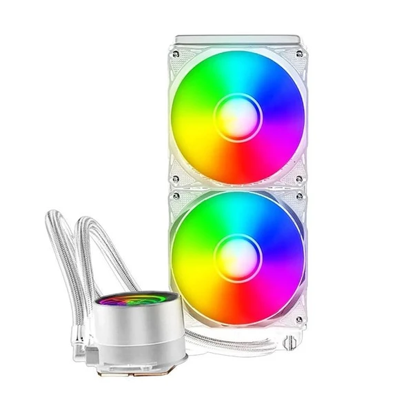 <![CDATA[POWERBOOST 240mm DEEP PB-LCS-PI240-W ARGB Sıvı Soğutmalı AM5-1851p İşlemci Fanı Beyaz]]> - 2