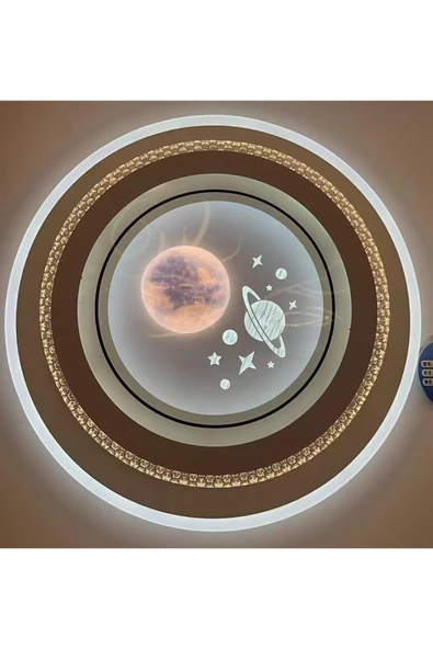 961-1 PLAFONYER LED AVİZE 3 Renk Işık Modlu (Beyaz / Sarı / Gün Işığı) ürün görseli