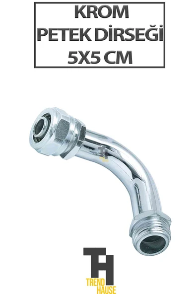 Petek Dirseği Krom 5x5 ürün görseli 1