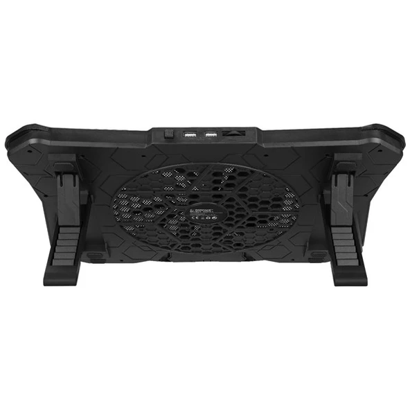 <![CDATA[Rampage AD-RC8 SHOWY Siyah 180mm Fan 15''-17'' RGB Işıklı Notebook Soğutucu Stand]]> - Resim 5