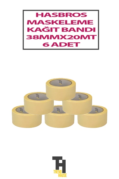 KAĞIT MASKELEME BANTI 38 MM 20 METRE 6 ADET