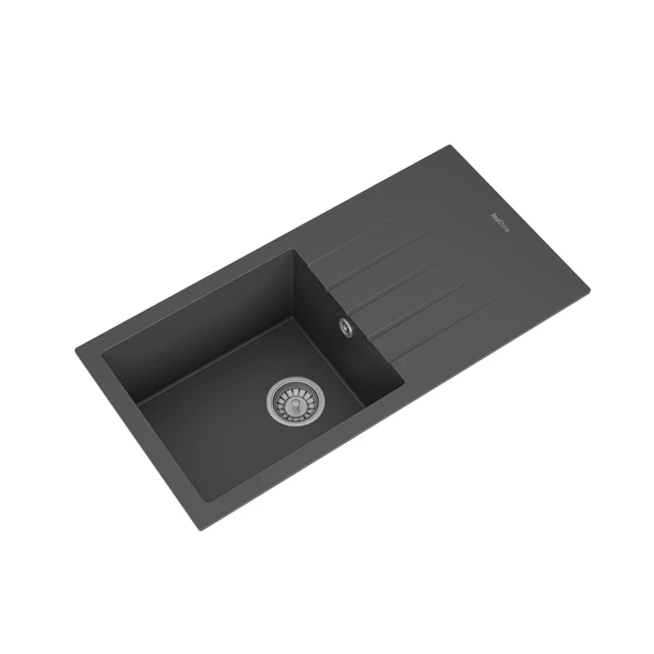 RealStone Assos P011 86 XL Tezgah Üstü Antrasit Granit Eviye - 2