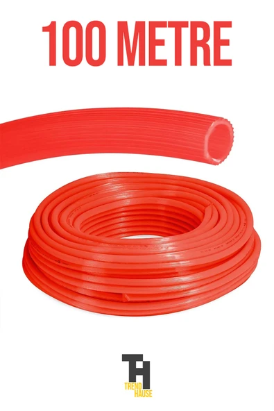 1/2 Silikonlu Dayanıklı Bahçe Hortumu (100 Metre) Kırmızı