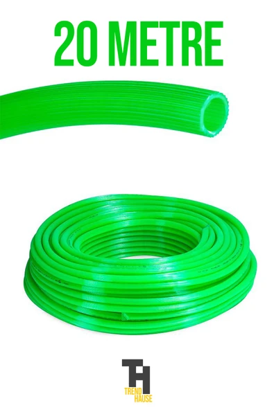 1/2 Silikonlu Dayanıklı Bahçe Hortumu (20 Metre) Yeşil