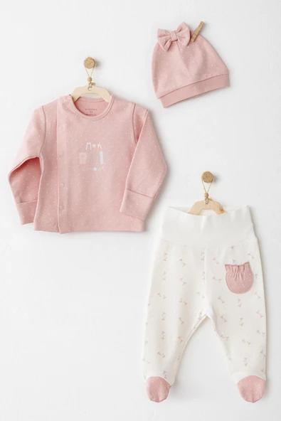 Kız Bebek Zıbın Takım 3 Parça AC26086 ürün görseli