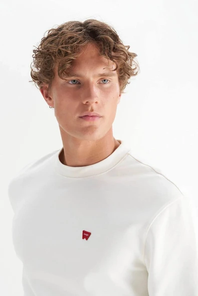 Wrangler Erkek Patch Logo Sweatshirt W2520255W02 - Resim 4