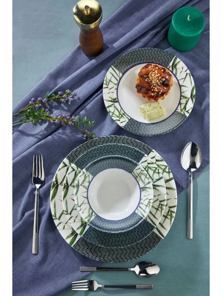 Cooker CKR4159 Dijital Baskılı Porselen Yemek Takımı 24 Parça ürün görseli 1