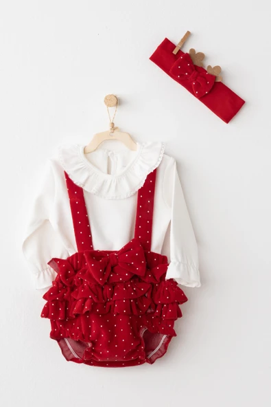 Kız Bebek Tulum Takım 3 Parça AC26314 ürün görseli