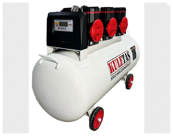 Kuletaş 200 Litre 6 HP Sessiz & Yağsız Premium Kafa Hava Kompresörü - 2