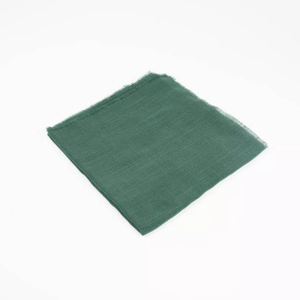 Flamlı Pamuklu Eşarp (96x96 cm. Yeşil)