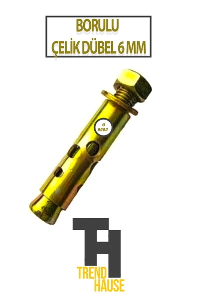 BORULU ÇELİK DÜBEL 6 MM 20 ADET