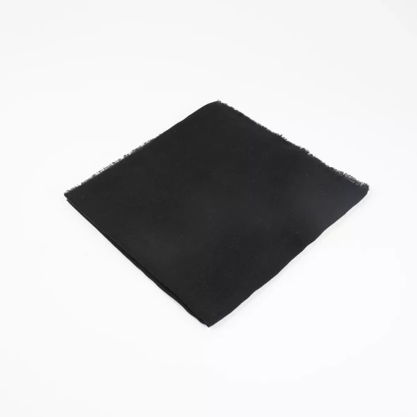 Flamlı Pamuklu Eşarp (96x96 cm. Siyah)