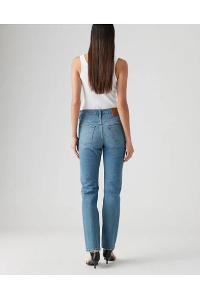 501 skinny kadın jean mavi- A93620002 - Resim 4