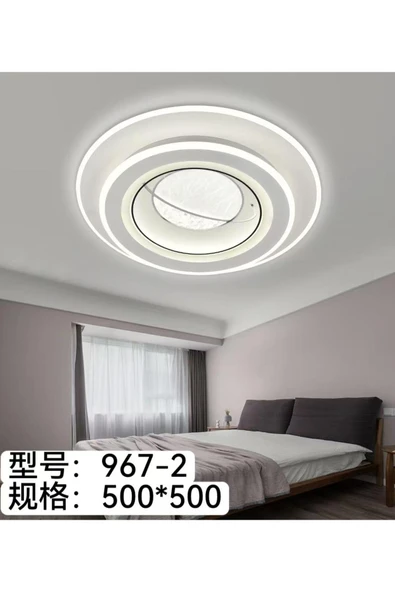 967-2 PLAFONYER LED AVİZE 3 Renk Işık Modlu (Beyaz / Sarı / Gün Işığı) ürün görseli