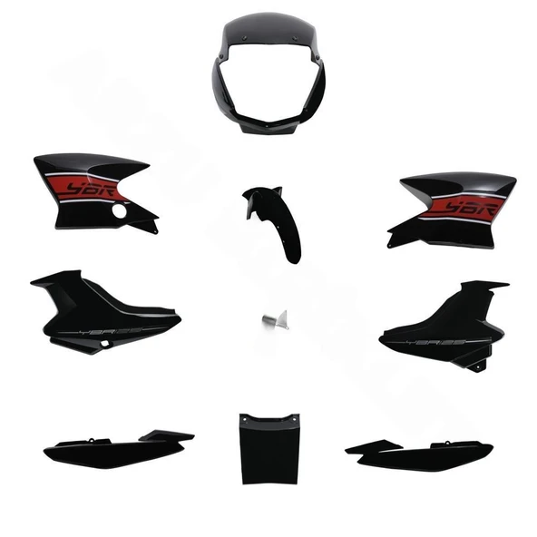 KAPORTA SET [SİYAH] YAMAHA YBR K ürün görseli 1