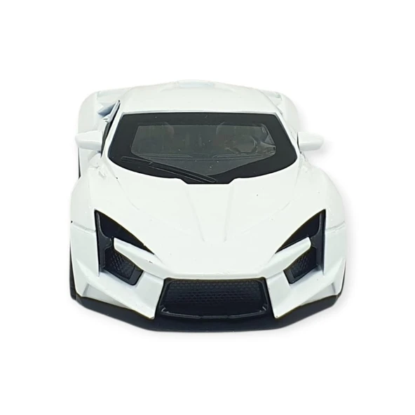 Çek Bırak Metal Arabalar 13 cm - SR2210- Beyaz - Resim 6