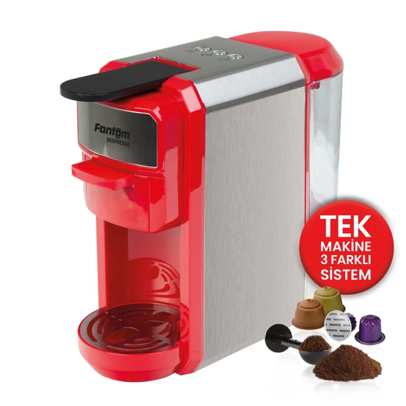 Fantom Mixpresso KS 1450 Kırmızı Kapsül Kahve Makinesi - Resim 2