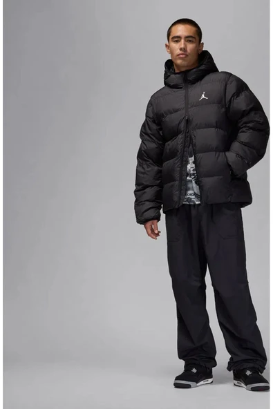 M J Brk Puffer Erkek Siyah Ceket ürün görseli