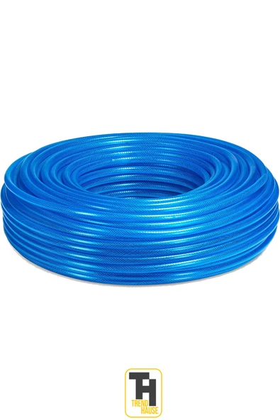 5/8 Örgülü Bahçe Hortumu Çatlamaz, Kırılmaz, Esnek (15 metre) Mavi - Resim 2