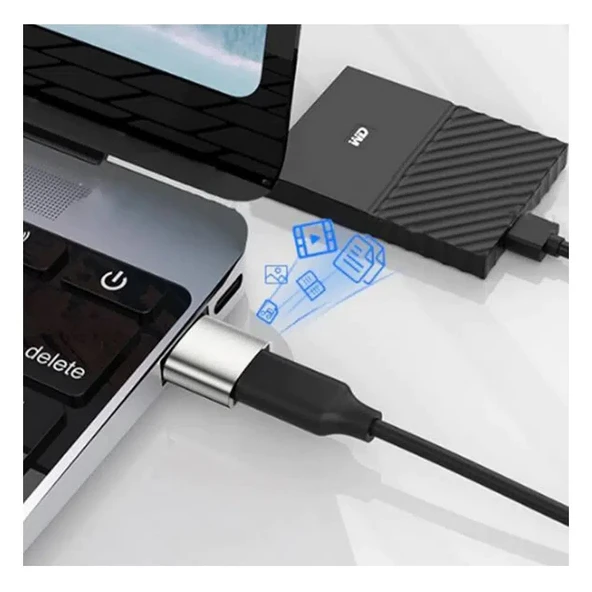 Usb To Type-C Dişi Çevirici Dönüştürücü Adaptör - Resim 4