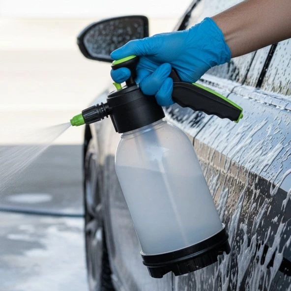 BUFFER® 2 Başlıklı Oto Köpük, Su Püskürtme ve Bitki Bakım Sulama Aleti Oto Yıkama Spreyi 2 Litre - Resim 3